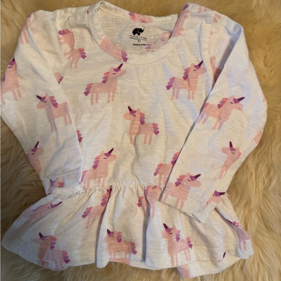 Monica and Andy Unicorn Peplum Top - Picture 1 of 1
